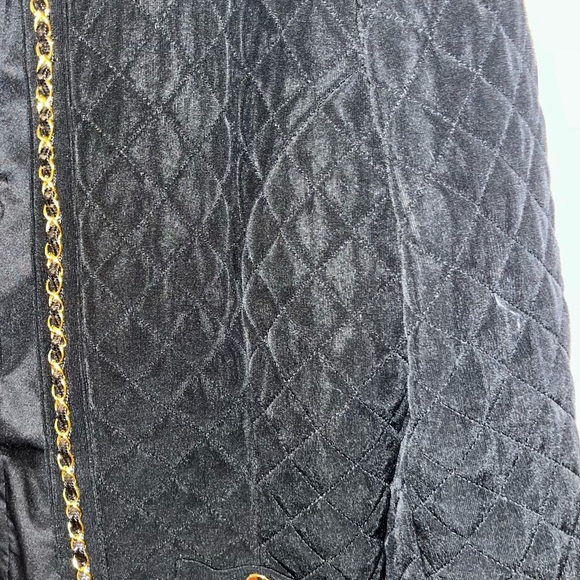 Chicos Travelers Cardigan Jacket 
Size 1 (M/8) Women’s Black Open Quilted Chain - Picture 3 of 4